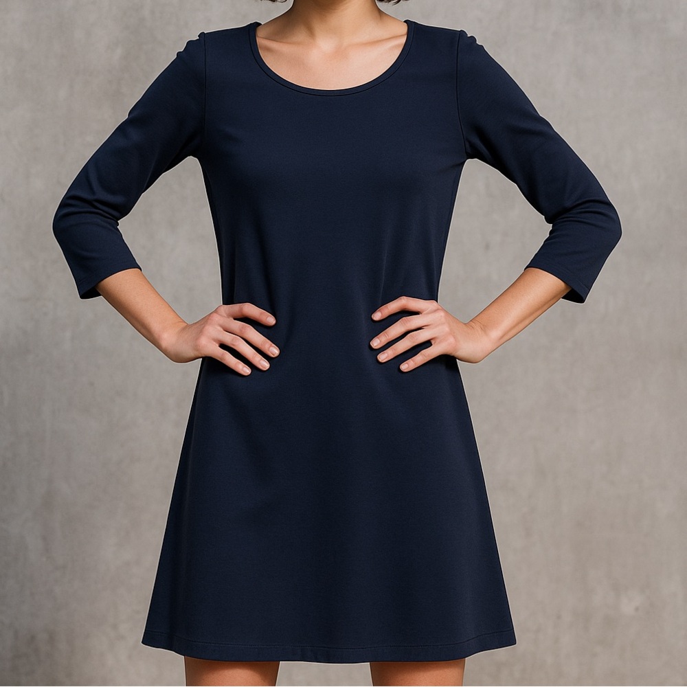 Gap Navy Blue Long Sleeve Shift Dress XS